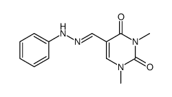 1,3-dimethyluracil-5-carbaldehyde phenylhydrazone Structure