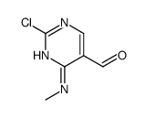 2-氯-4-(甲基氨基)-5-嘧啶甲醛结构式