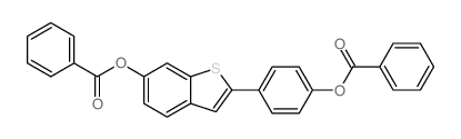 2-[4-(苯甲酰基氧基)苯基]苯并[b]噻吩-6-醇 6-苯甲酸酯结构式