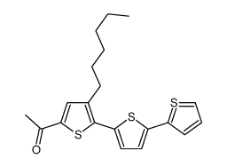 1-[4-hexyl-5-(5-thiophen-2-ylthiophen-2-yl)thiophen-2-yl]ethanone结构式