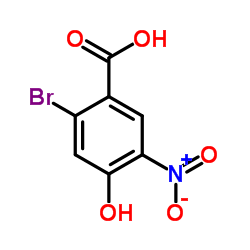 2-Bromo-4-hydroxy-5-nitrobenzoic acid结构式