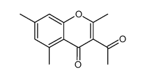 3-acetyl-2,5,7-trimethyl-chromen-4-one Structure