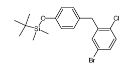 4-溴-1-氯-2-[[4-[[(叔丁基)二甲基硅烷基]氧基]苯基]甲基]苯结构式