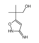 2-(3-氨基异噁唑-5-基)-2-甲基-1-丙醇结构式