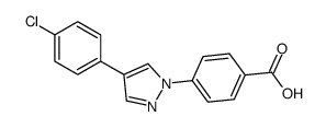 4-[4-(4-chlorophenyl)pyrazol-1-yl]benzoic acid Structure