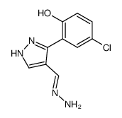 4-hydrazonomethyl-5-(5-chloro-2-hydroxyphenyl)pyrazole Structure