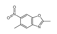 2,5-dimethyl-6-nitro-1,3-benzoxazole结构式