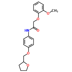 2-(2-Methoxyphenoxy)-N-[4-(tetrahydro-2-furanylmethoxy)phenyl]acetamide Structure