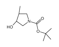 (3R,4S)-rel-3-羟基-4-甲基吡咯烷-1-羧酸叔丁基酯图片