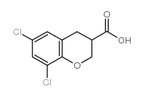 6,8-二氯-苯并二氢吡喃-3-羧酸结构式