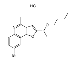 8-Bromo-2-(1-butoxy-ethyl)-4-methyl-furo[3,2-c]quinoline; hydrochloride Structure