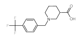 1-(4-三氟甲基苄基)-哌啶-3-羧酸盐酸盐结构式