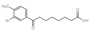 8-(3-bromo-4-methylphenyl)-8-oxooctanoic acid structure