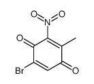 5-bromo-2-methyl-3-nitrocyclohexa-2,5-diene-1,4-dione Structure
