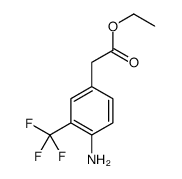 ethyl 2-[4-amino-3-(trifluoromethyl)phenyl]acetate结构式