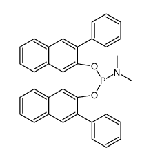 (11bR)-N,N-二甲基-2,6-二苯基二萘并[2,1-d:1',2'-f][1,3,2]二氧杂膦-4-胺结构式