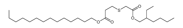 tetradecyl 3-[2-(2-ethylhexoxy)-2-oxoethyl]sulfanylpropanoate结构式