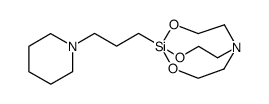 1-(3-Piperidin-1-yl-propyl)-2,8,9-trioxa-5-aza-1-sila-bicyclo[3.3.3]undecane结构式