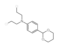 Benzenamine,N,N-bis(2-chloroethyl)-4-(1,3-dioxan-2-yl)- structure