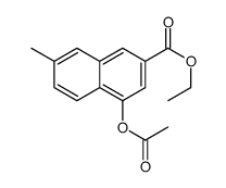 4-(乙酰基氧基)-7-甲基-2-萘羧酸乙酯结构式