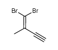1,1-dibromo-2-methylbut-1-en-3-yne Structure