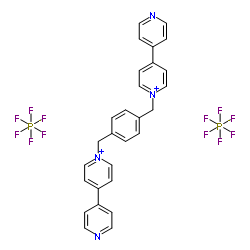 1,1'-[1,4-亚苯基双(亚甲基)]双(4,4'-联吡啶)双(六氟磷酸盐)结构式