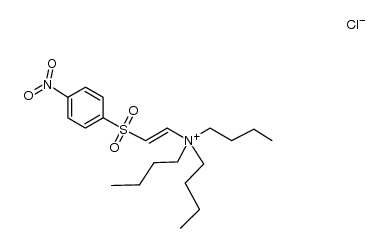 (E)-N,N-dibutyl-N-(2-((4-nitrophenyl)sulfonyl)vinyl)butan-1-aminium chloride Structure