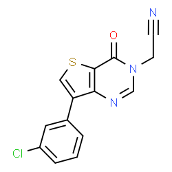 2-(7-(3-氯苯基)-4-氧代噻吩并[3,2-d]嘧啶-3(4H)-基)乙腈结构式