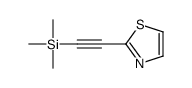 2-(2-(三甲基甲硅烷基)乙炔)噻唑结构式