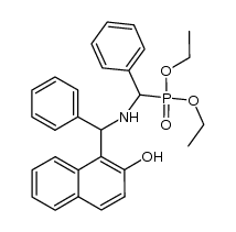 O,O-diethyl [1-[(2'-hydroxynaphth-1'-yl)](phenyl)methylamino]-1-(phenyl)methylphosphonate结构式
