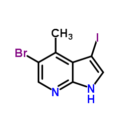 5-Bromo-3-iodo-4-Methyl-7-azaindole结构式