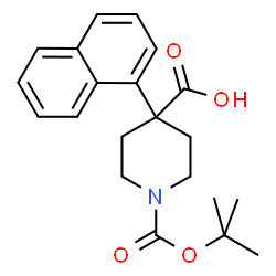 Boc-4-(萘-1-基)-哌啶-4-羧酸结构式