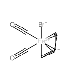 Iron, bromodicarbonyl(h5-2,4-cyclopentadien-1-yl)- Structure