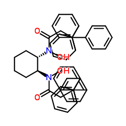 (1S,2S)-N,N'-二羟基-N,N'-双(3,3,3-三苯基丙酰)环己烷-1,2-二胺结构式