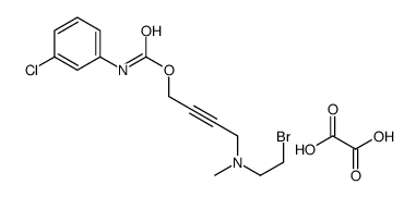 4-[2-bromoethyl(methyl)amino]but-2-ynyl N-(3-chlorophenyl)carbamate,oxalic acid Structure