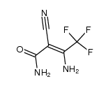 3-Amino-2-cyano-4,4,4-trifluoro-2-butenamide Structure