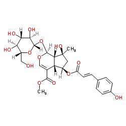 6-O-反式对香豆酰山栀苷甲酯结构式