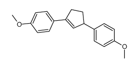 1-methoxy-4-[3-(4-methoxyphenyl)cyclopenten-1-yl]benzene Structure