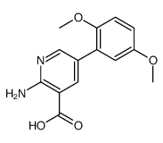 2-amino-5-(2,5-dimethoxyphenyl)pyridine-3-carboxylic acid Structure
