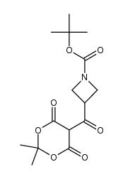 3-(2,2-dimethyl-4,6-dioxo-[1,3]dioxane-5-carbonyl)azetidine-1-carboxylic acid tert-butyl ester Structure