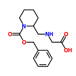 N-({1-[(Benzyloxy)carbonyl]-2-piperidinyl}methyl)glycine Structure