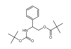 2-tert-butoxycarbonylamino-2-phenylethyl pivalate Structure