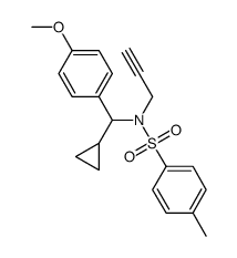 N-(cyclopropyl(4-methoxyphenyl)methyl)-N-tosylprop-2-yn-1-amine Structure