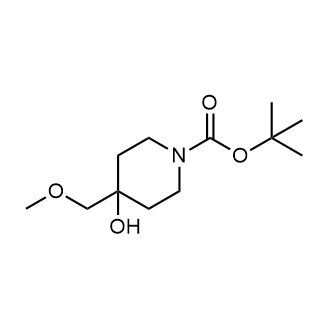 4-羟基-4-(甲氧基甲基)哌啶-1-羧酸叔丁酯结构式