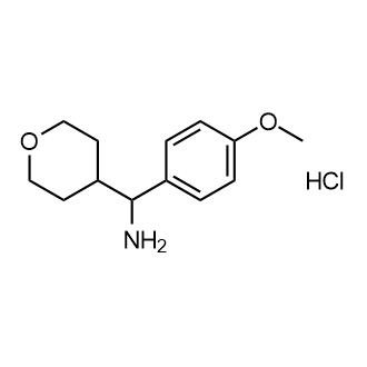 (4-甲氧基苯基)(四氢-2H-吡喃-4-基)甲胺盐酸盐结构式