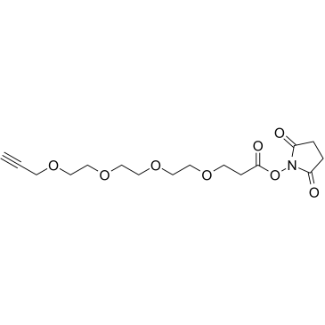 Propargyl-PEG4-NHS ester Structure