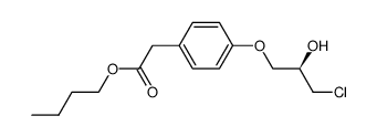 (R)-1-(p-((butoxycarbonyl)methyl)phenoxy)-3-chloropropan-2-ol Structure
