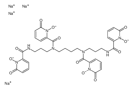N,N',N'',N'''-tetra(1,2-dihydro-1-hydroxy-2-oxopyridine-6-carbonyl)-1,5,10,14-tetraazatetradecane结构式