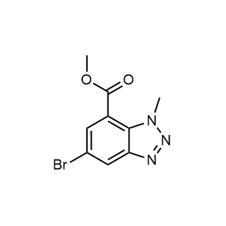 5-溴-1-甲基-1H-苯并[d][1,2,3]三唑-7-羧酸甲酯结构式