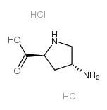 (2S,4R)-4-氨基吡咯烷-2-羧酸二盐酸盐结构式
